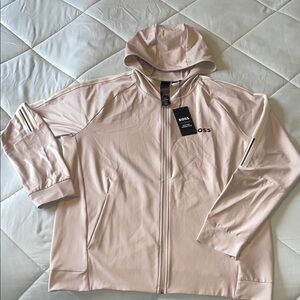 New! MEN HUGO BOSS beige  Hooded Jacket